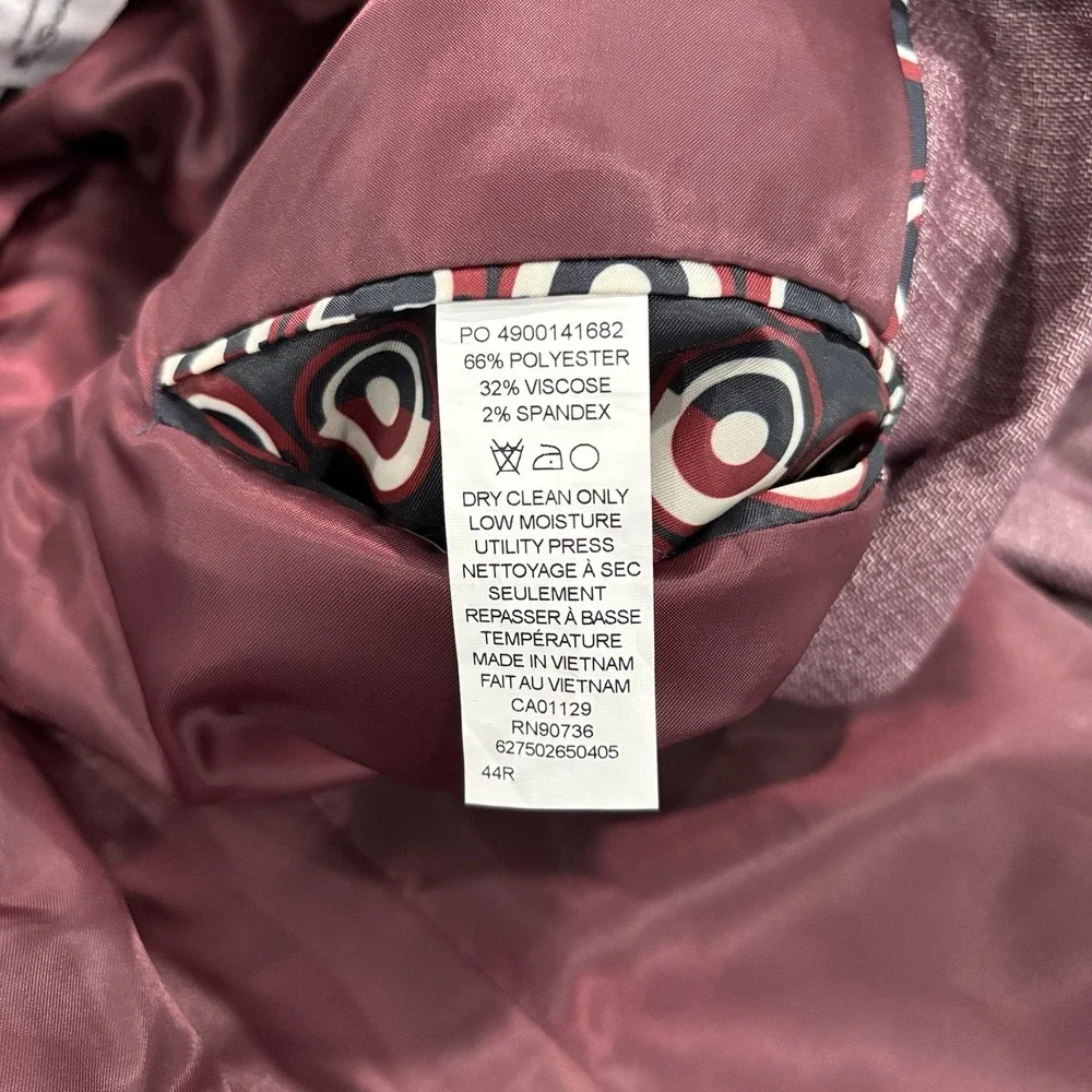 Ben Sherman Mens Blazer Sport Coat Casual Jacket 44R Two Button Burgundy
